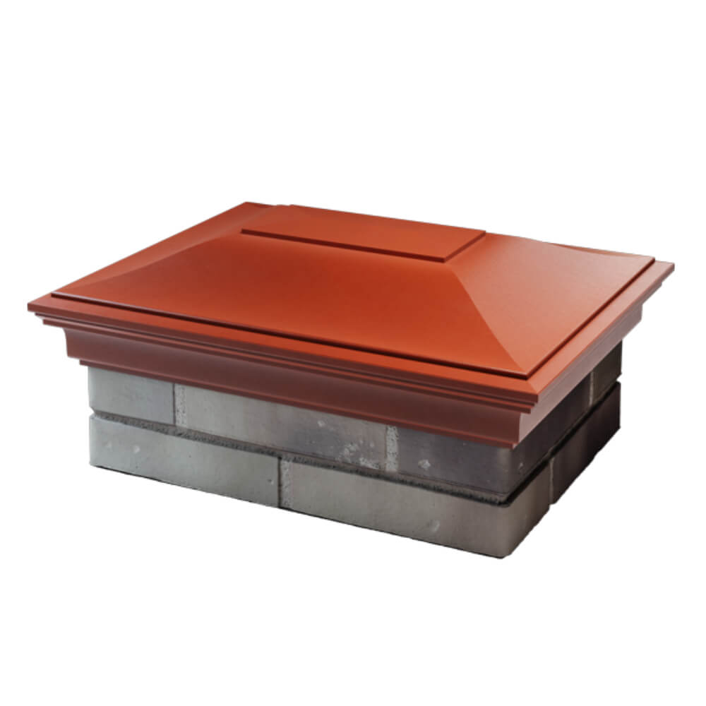 Колпак Zking Монблан Красный на столб 2х1.5 кирпича (515х385мм) в Симферополе фото