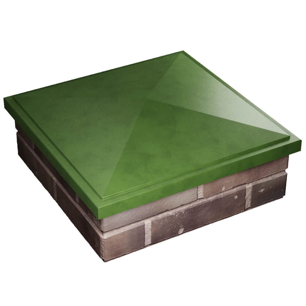 Колпак Zking БонаМоно Зеленый на столб 2х2 кирпича (515х515, 530х530мм) в Симферополе фото