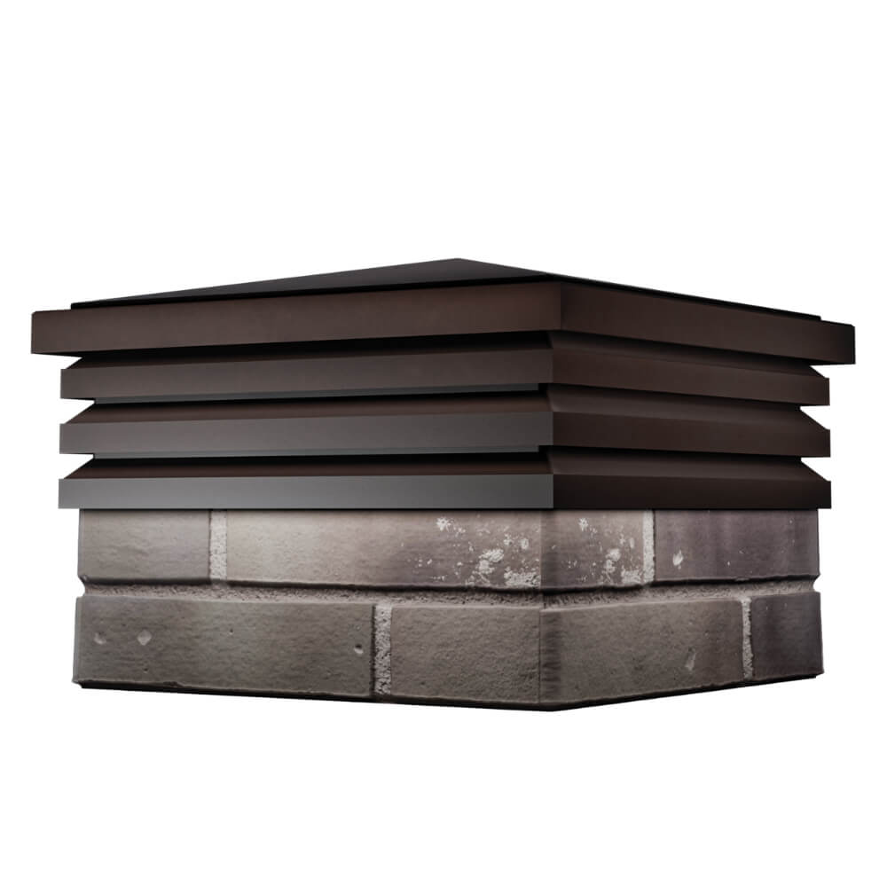 Колпак Zking Бона ХайТек Коричневый на столб 1.5х1.5 кирпича (385х385мм) в Симферополе фото