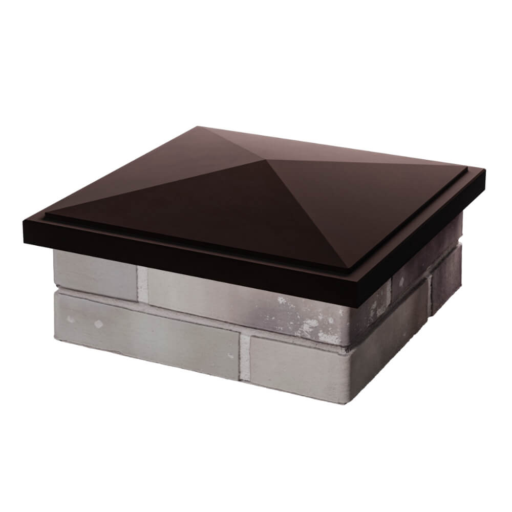 Колпак Zking БонаМоно Коричневый на столб 1.5х1.5 кирпича (385х385, 400х400мм) в Симферополе фото