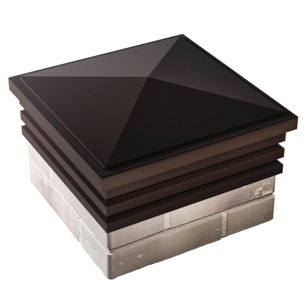 Колпак Zking Бона ХайТек Коричневый на столб 1.5х1.5 кирпича (385х385мм) в Симферополе фото