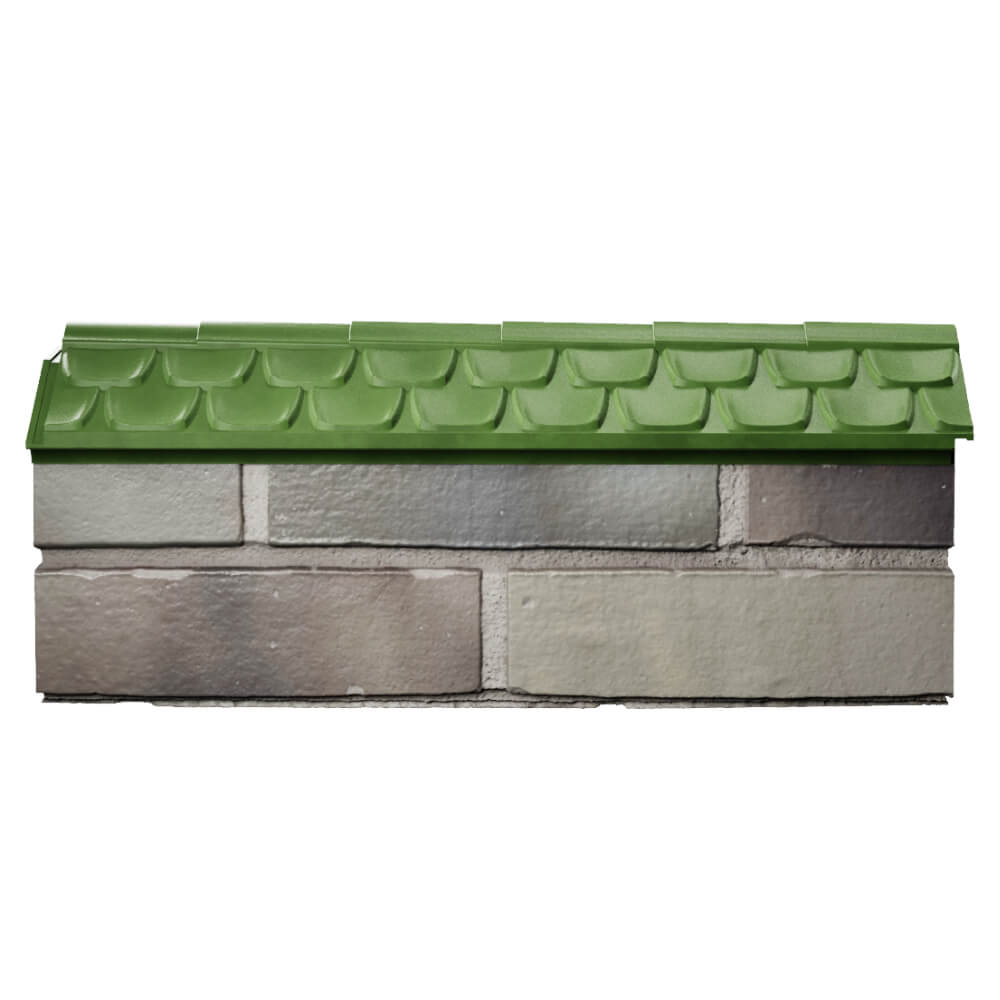 Парапет Zking Эльбрус Зеленый с посадкой на 0.5 кирпича (130мм) в Симферополе фото