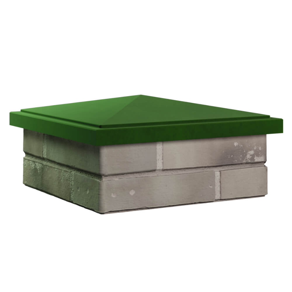 Колпак Zking БонаМоно Зеленый на столб 1.5х1.5 кирпича (385х385, 400х400мм) в Симферополе фото