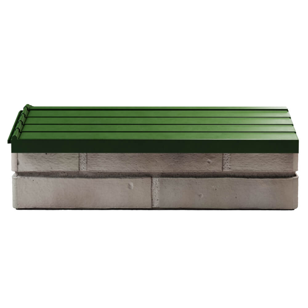 Парапет Zking Бона ХайТек Зеленый с посадкой на 1 кирпич (200/225/255мм) в Симферополе фото