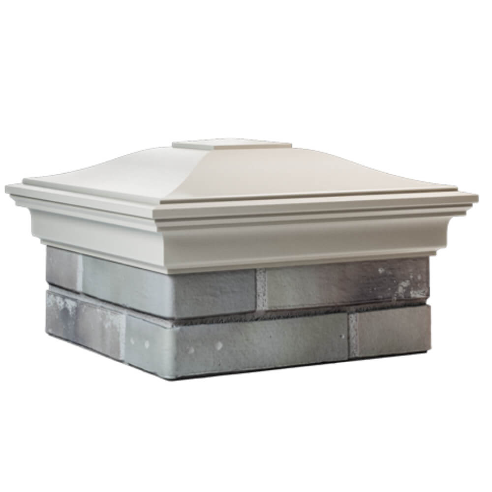 Колпак Zking Монблан Бежевый на столб 1.5х1.5 кирпича (385х385мм) в Симферополе фото