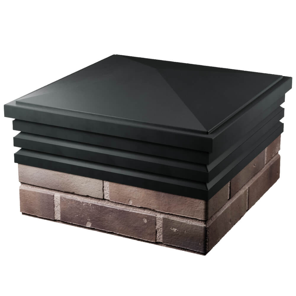 Колпак Zking Бона ХайТек Черный на столб 2х2 кирпича (513х513мм) в Симферополе фото