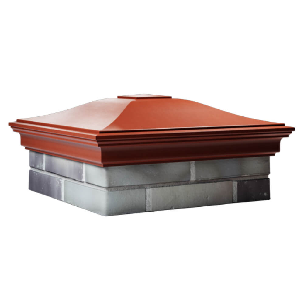 Колпак Zking Монблан Красный на столб 2х2 кирпича (515х515мм) в Симферополе фото