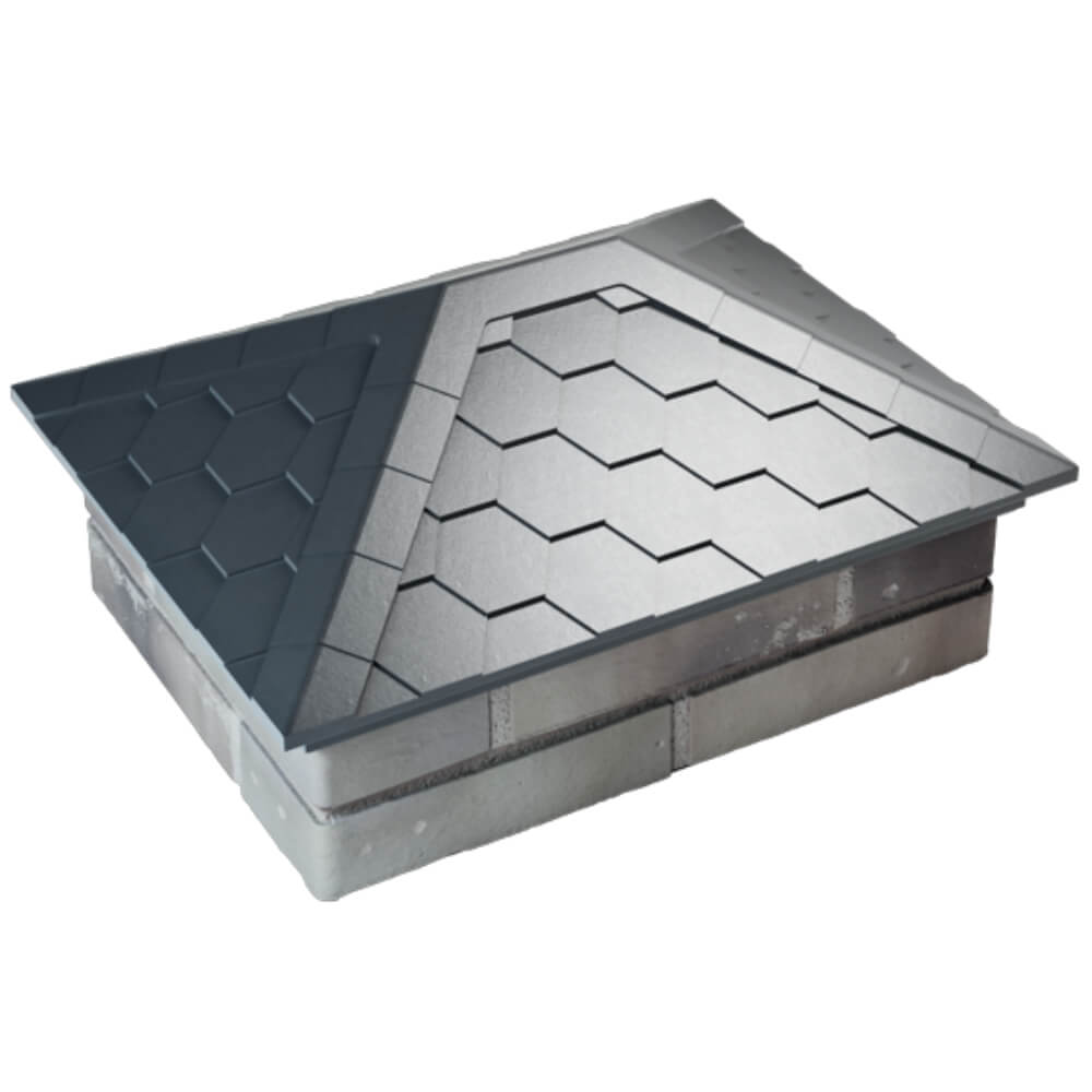 Колпак Zking Эверест Серый на столб 2х1.5 кирпича (520х390мм) Симферополь фото