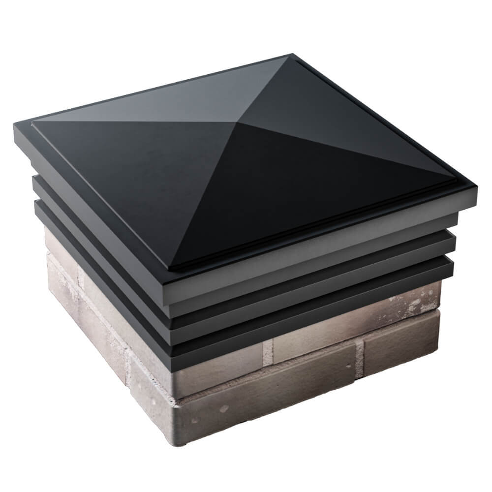 Колпак Zking Бона ХайТек Черный на столб 1.5х1.5 кирпича (385х385мм) в Симферополе фото