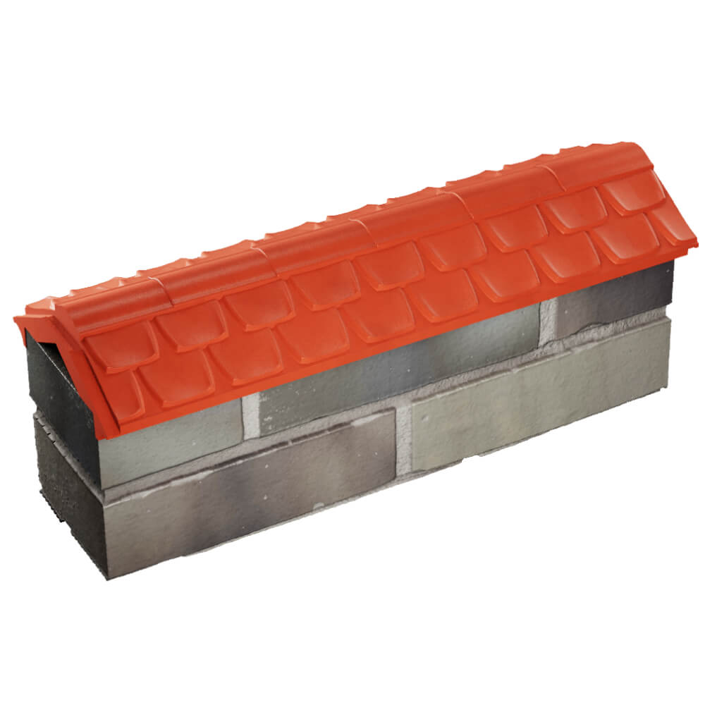 Парапет Zking Эльбрус Красный с посадкой на 0.5 кирпича (130мм) в Симферополе фото