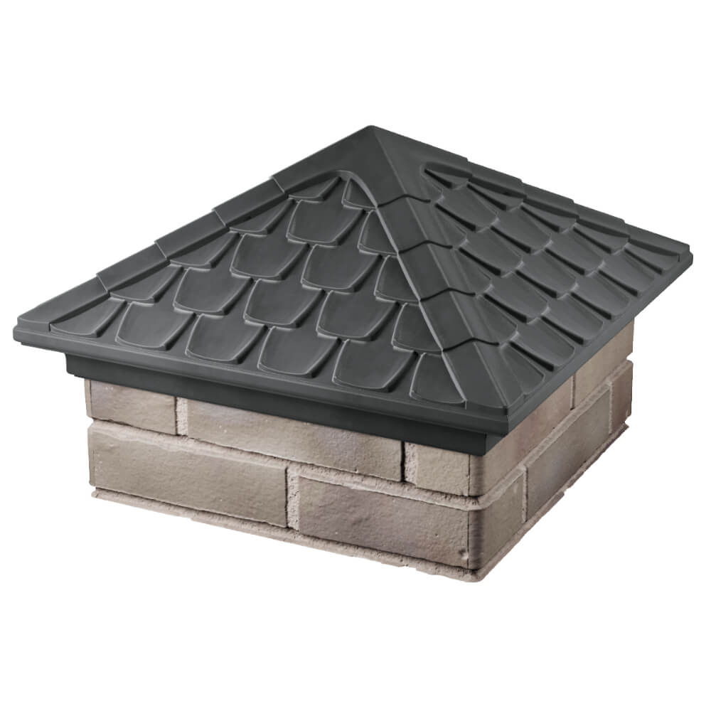 Колпак Zking Эльбрус Серый на столб 1.5х1.5 кирпича (385х385мм) в Симферополе фото