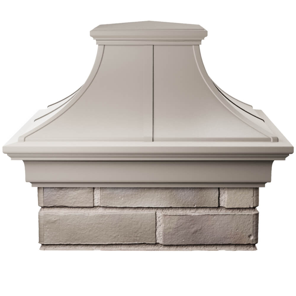 Колпак Zking Монблан Премиум Бежевый на столб 1.5х1.5 кирпича (385х385мм) Симферополь фото