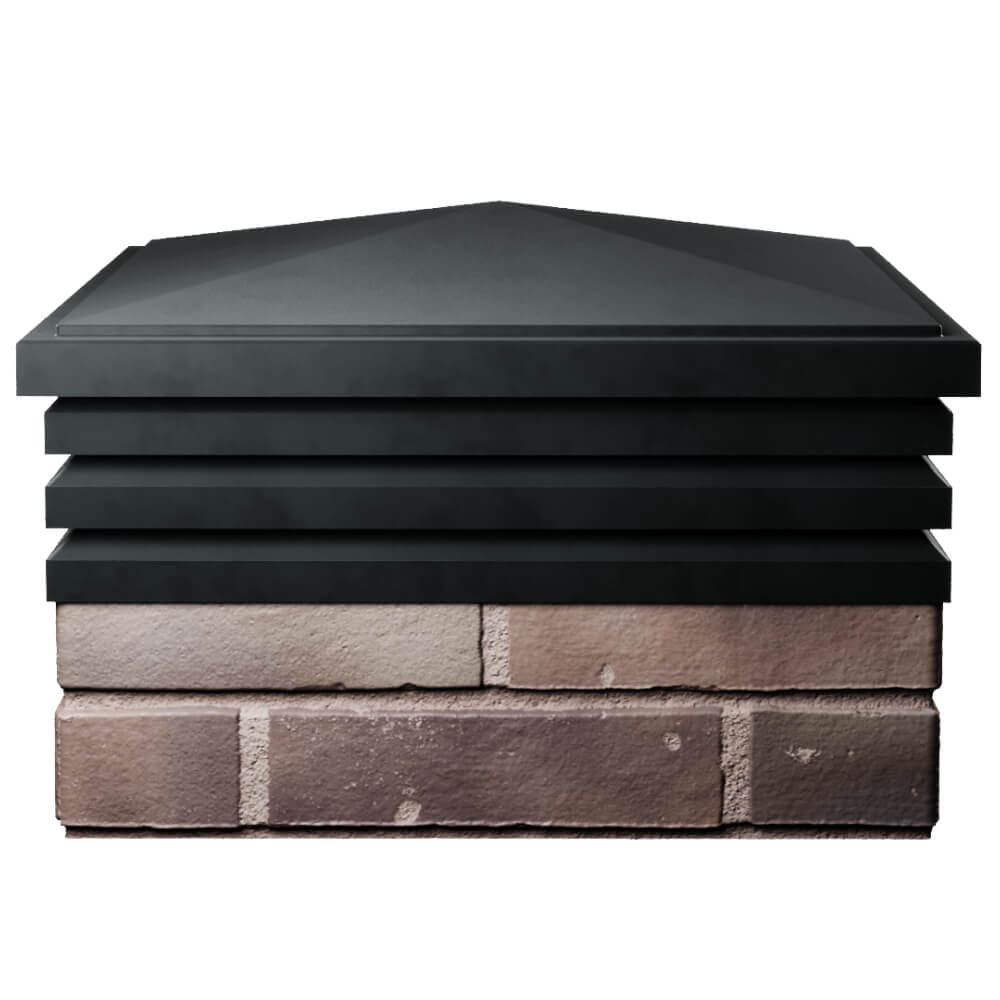 Колпак Zking Бона ХайТек Черный на столб 2х2 кирпича (513х513мм) Симферополь фото