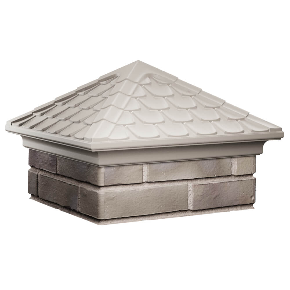 Колпак Zking Эльбрус Бежевый на столб 1.5х1.5 кирпича (385х385мм) в Симферополе фото