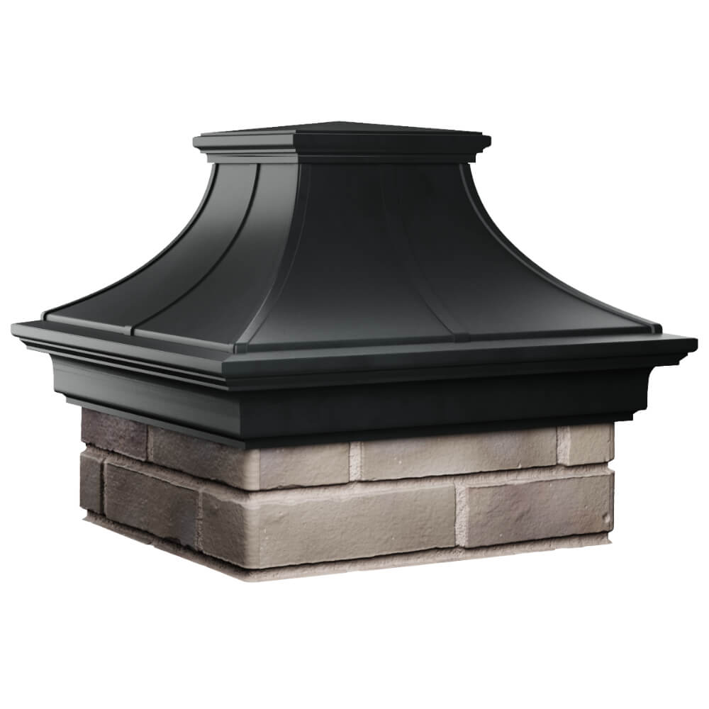 Колпак Zking Монблан Премиум Черный на столб 1.5х1.5 кирпича (385х385мм) в Симферополе фото