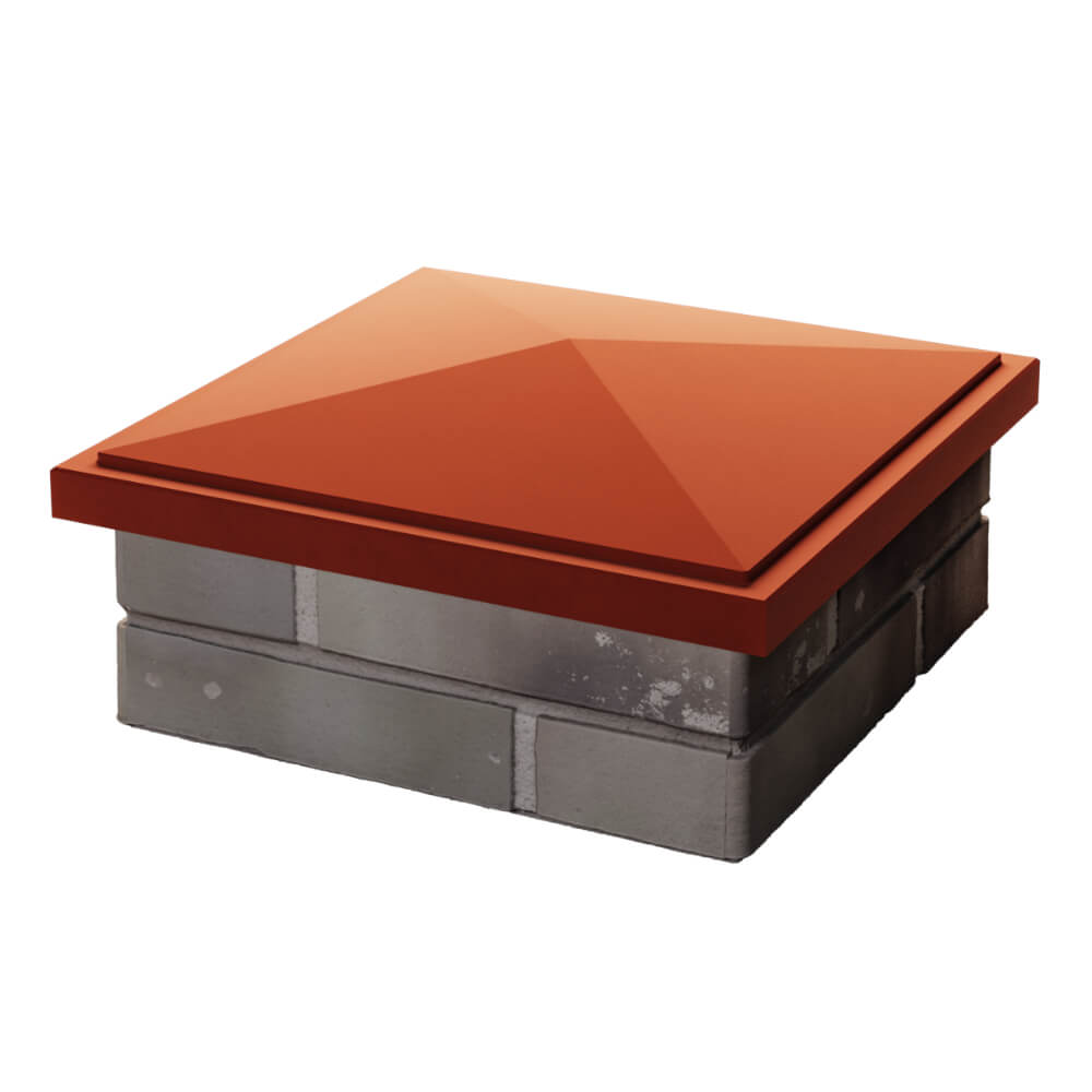 Колпак Zking БонаМоно Красный на столб 1.5х1.5 кирпича (385х385, 400х400мм) в Симферополе фото