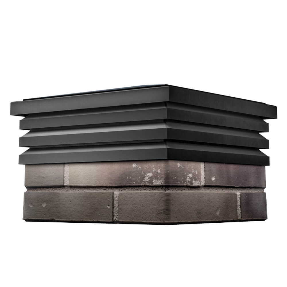 Колпак Zking Бона ХайТек Черный на столб 1.5х1.5 кирпича (385х385мм) в Симферополе фото