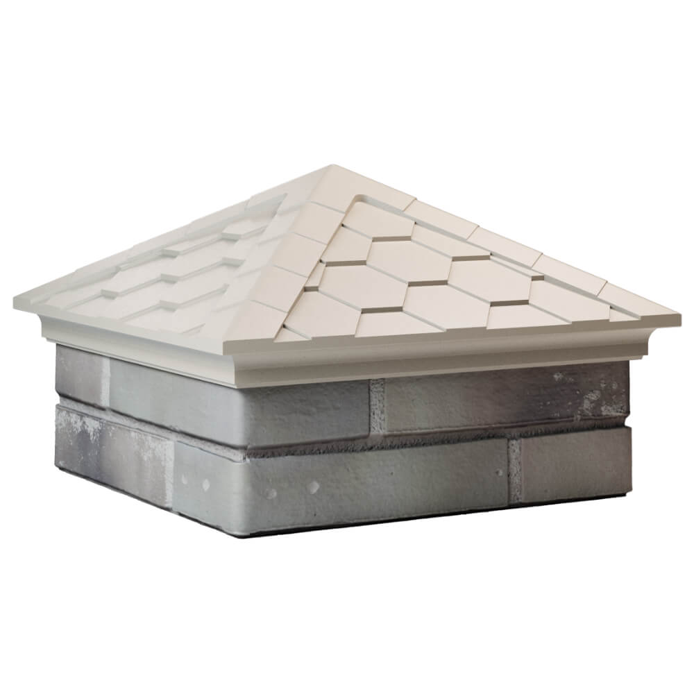 Колпак Zking Эверест Бежевый на столб 1.5х1.5 кирпича (390х390мм) в Симферополе фото