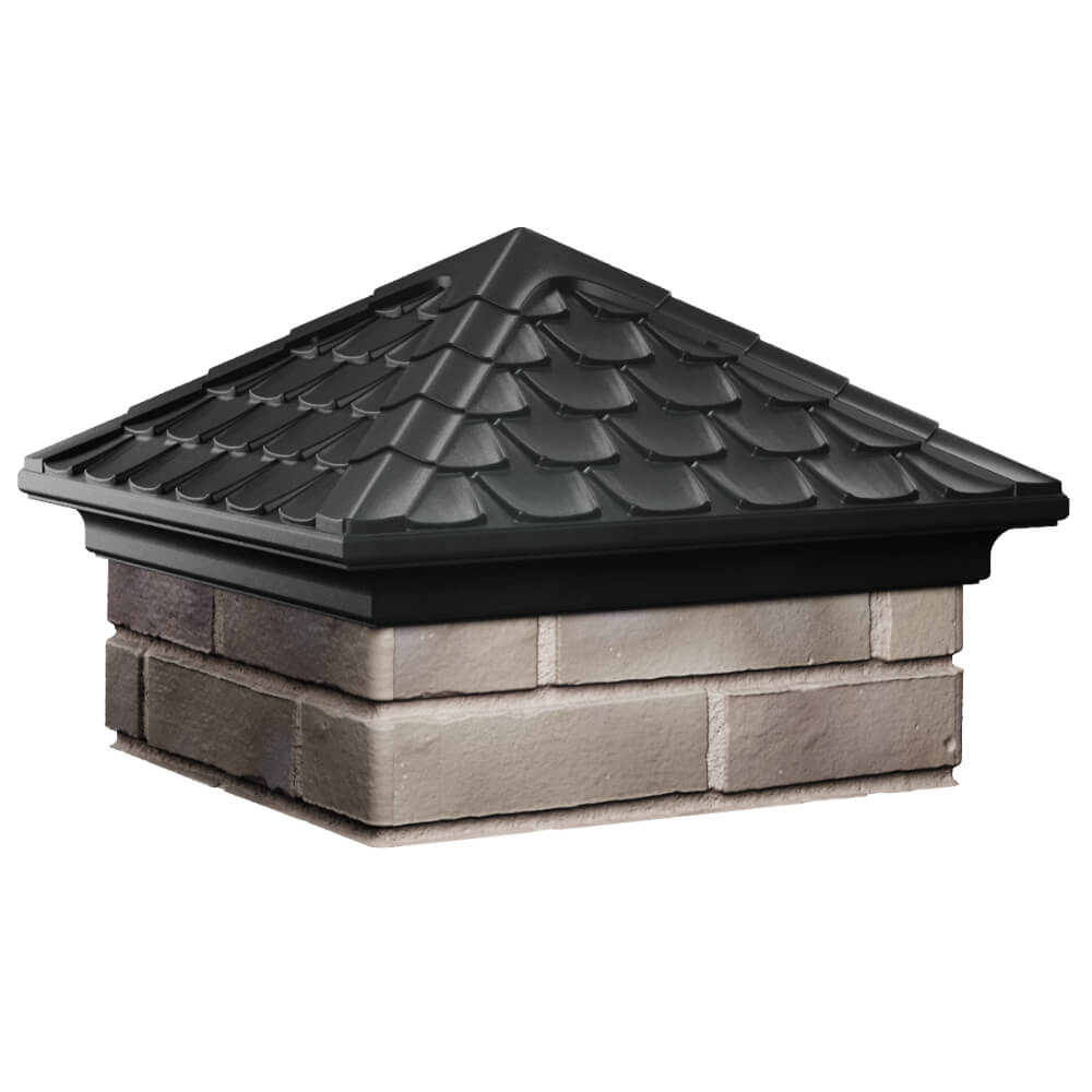 Колпак Zking Эльбрус Черный на столб 1.5х1.5 кирпича (385х385мм) в Симферополе фото