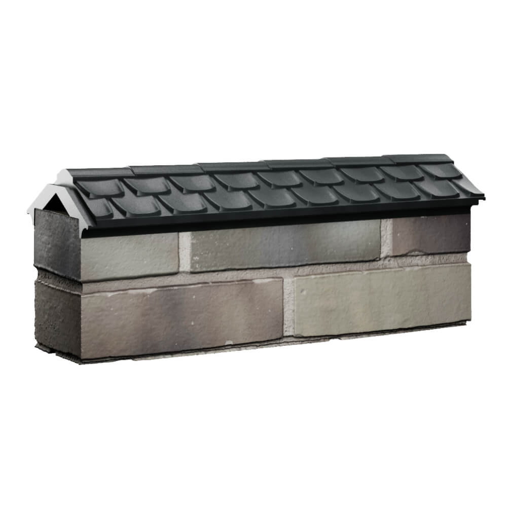 Парапет Zking Эльбрус Черный с посадкой на 0.5 кирпича (130мм) Симферополь фото