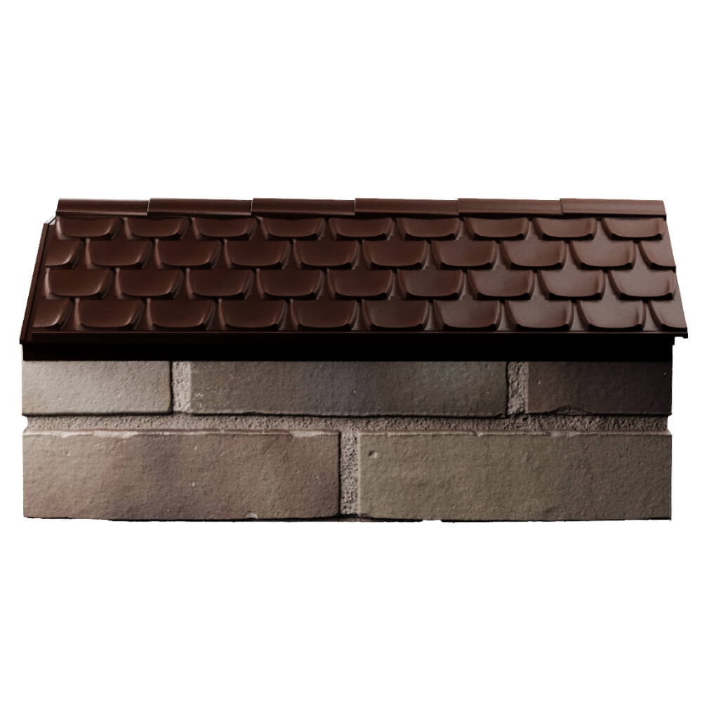Парапет Zking Эльбрус Коричневый с посадкой на 1 кирпич (255мм) в Симферополе фото
