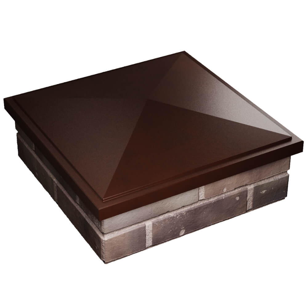 Колпак Zking БонаМоно Коричневый на столб 2х2 кирпича (515х515, 530х530мм) в Симферополе фото