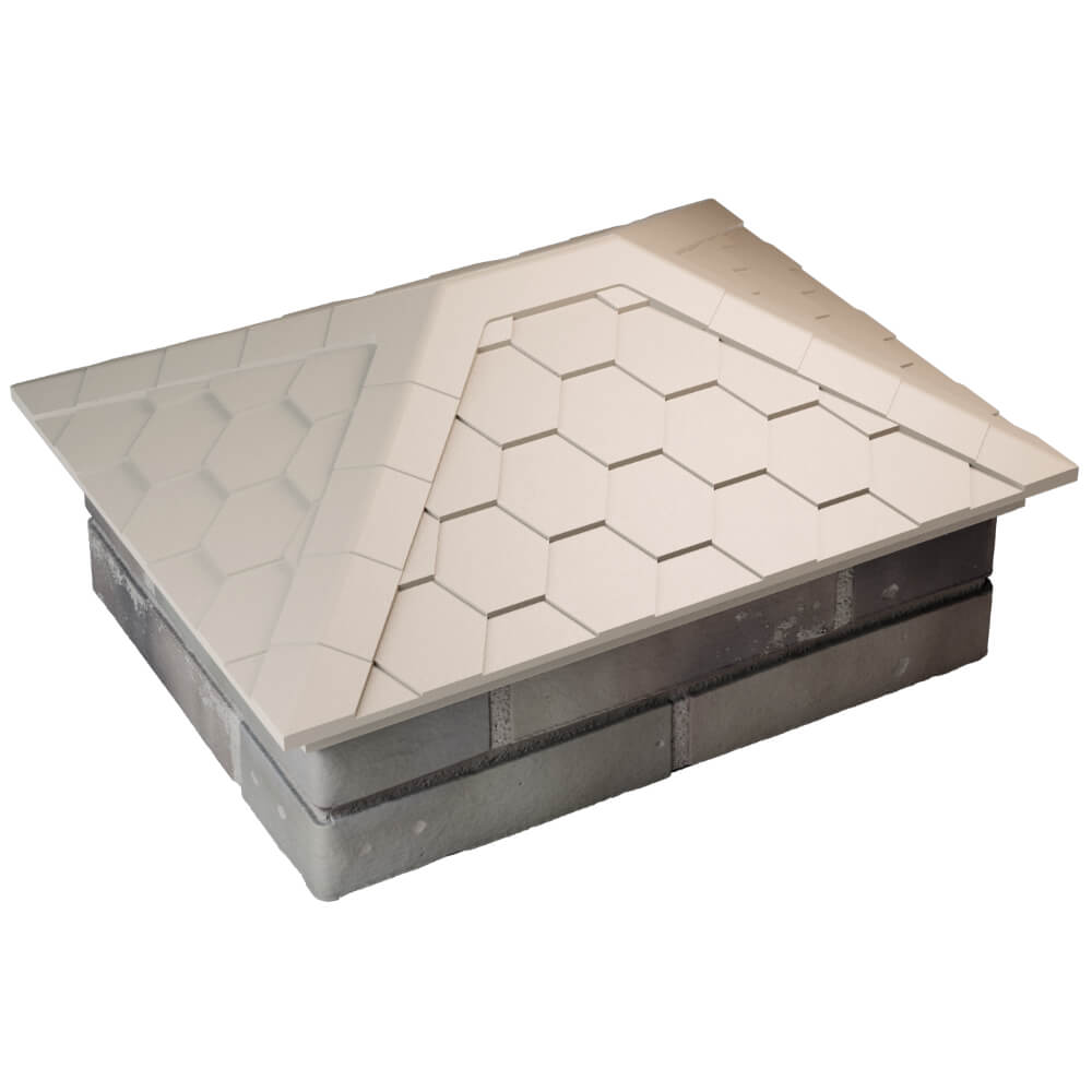 Колпак Zking Эверест Бежевый на столб 2х1.5 кирпича (520х390мм) Симферополь фото