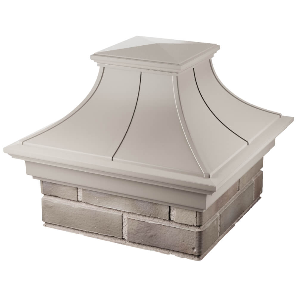 Колпак Zking Монблан Премиум Бежевый на столб 1.5х1.5 кирпича (385х385мм) в Симферополе фото