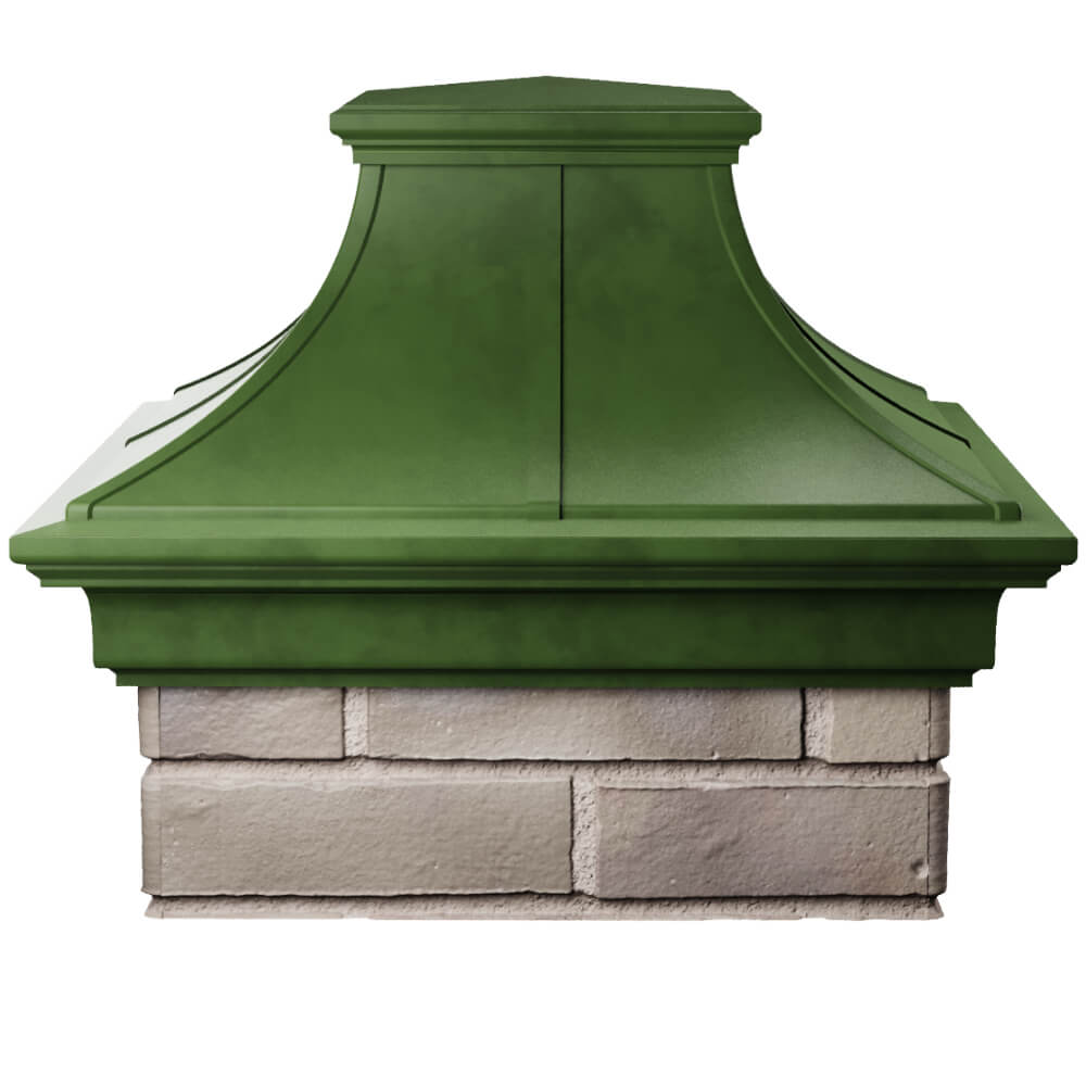 Колпак Zking Монблан Премиум Зеленый на столб 1.5х1.5 кирпича (385х385мм) Симферополь фото