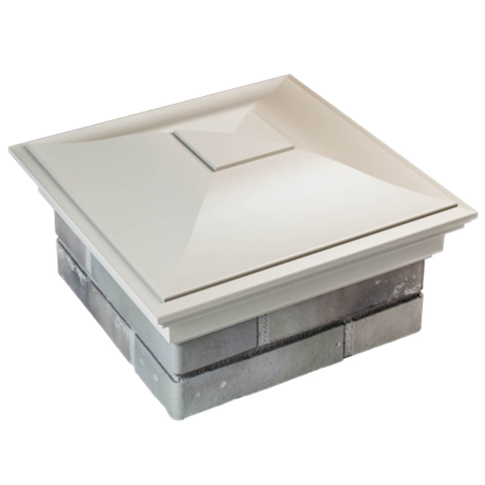 Колпак Zking Монблан Бежевый на столб 1.5х1.5 кирпича (385х385мм) в Симферополе фото