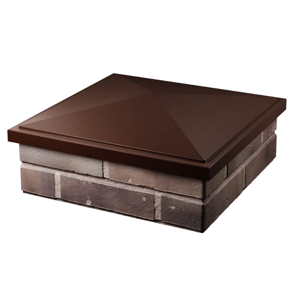 Колпак Zking БонаМоно Коричневый на столб 2х2 кирпича (515х515, 530х530мм) в Симферополе фото