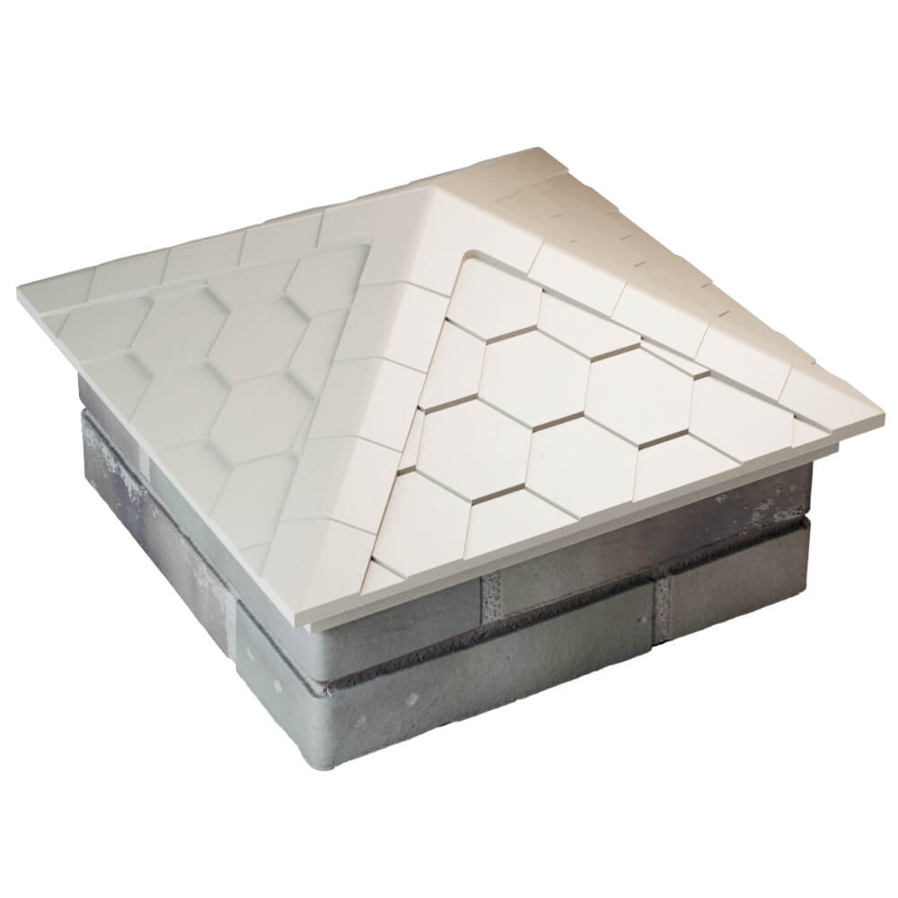 Колпак Zking Эверест Бежевый на столб 1.5х1.5 кирпича (390х390мм) в Симферополе фото