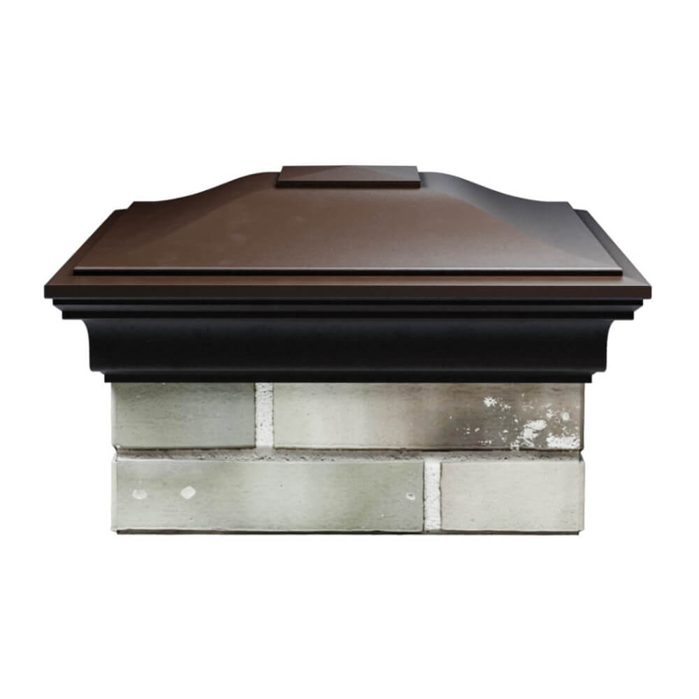 Колпак Zking Монблан Коричневый на столб 1.5х1.5 еврокирпича 0.7НФ (355х355мм) Симферополь фото