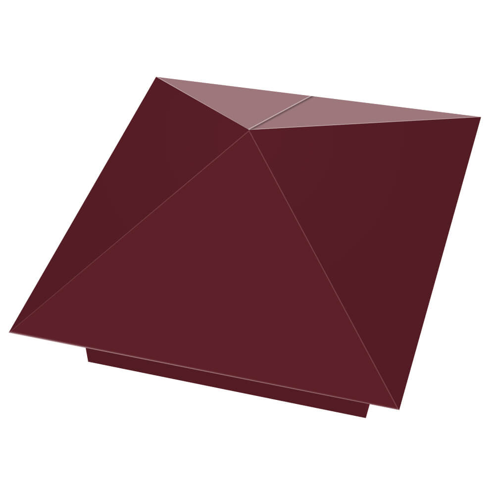 Колпак металлический 390х390мм RAL3005 Красное Вино заборный Симферополь фото