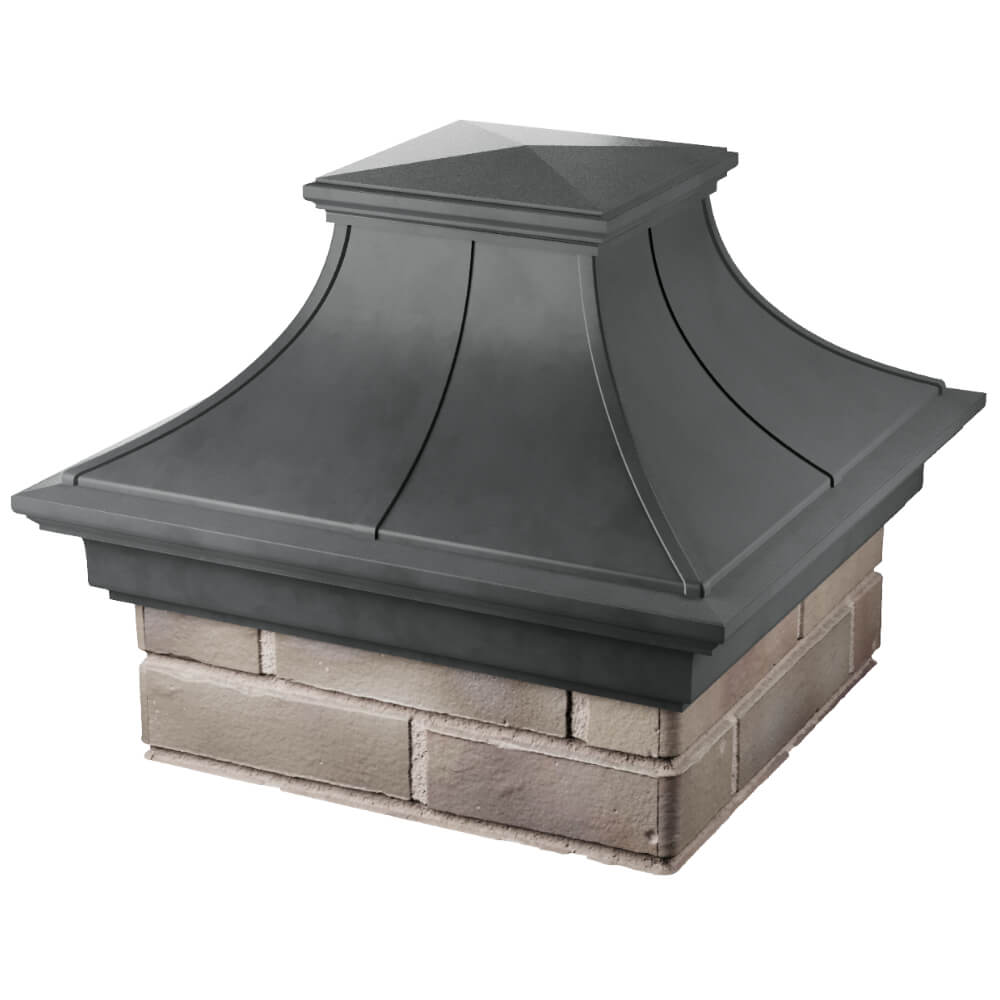 Колпак Zking Монблан Премиум Серый на столб 1.5х1.5 кирпича (385х385мм) в Симферополе фото