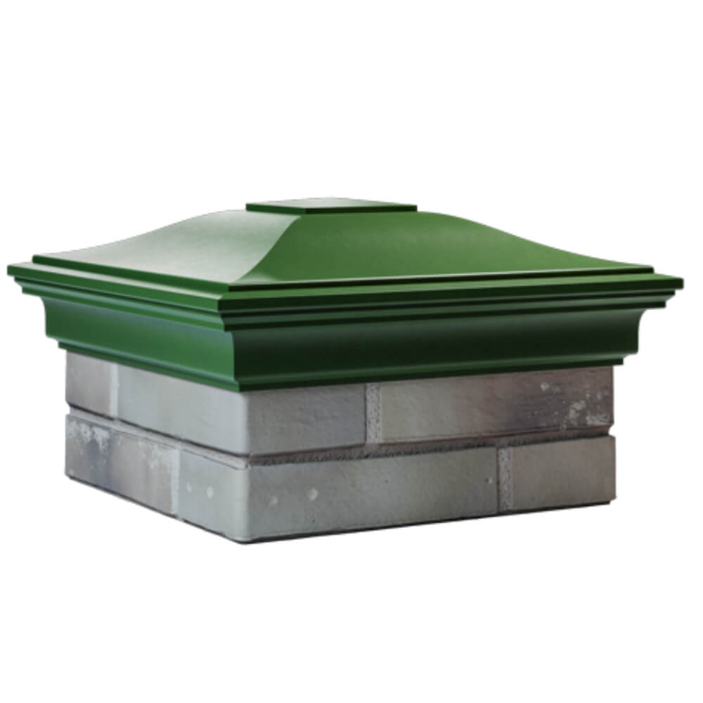 Колпак Zking Монблан Зеленый на столб 1.5х1.5 кирпича (385х385мм) в Симферополе фото