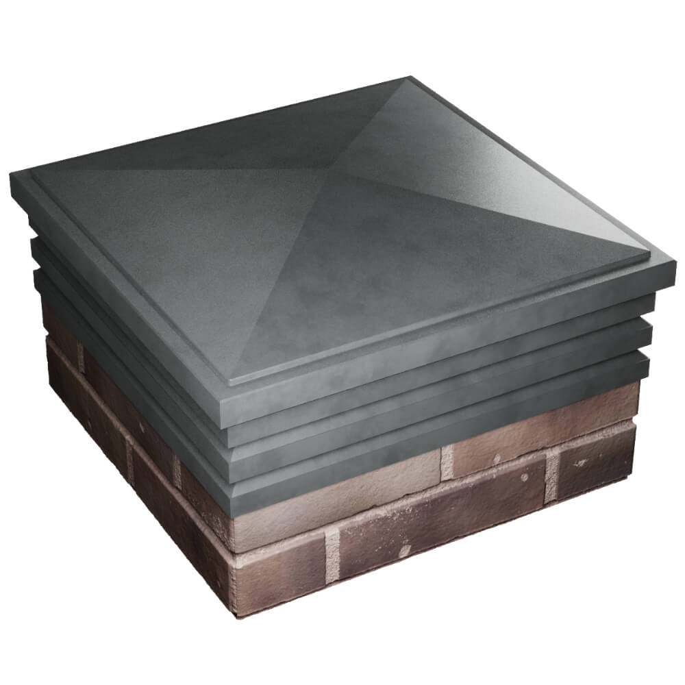 Колпак Zking Бона ХайТек Серый на столб 2х2 кирпича (513х513мм) в Симферополе фото