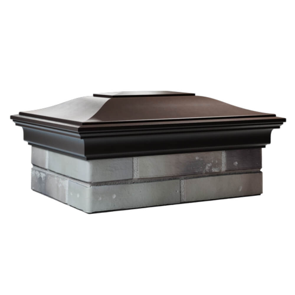 Колпак Zking Монблан Коричневый на столб 2х1.5 кирпича (515х385мм) в Симферополе фото