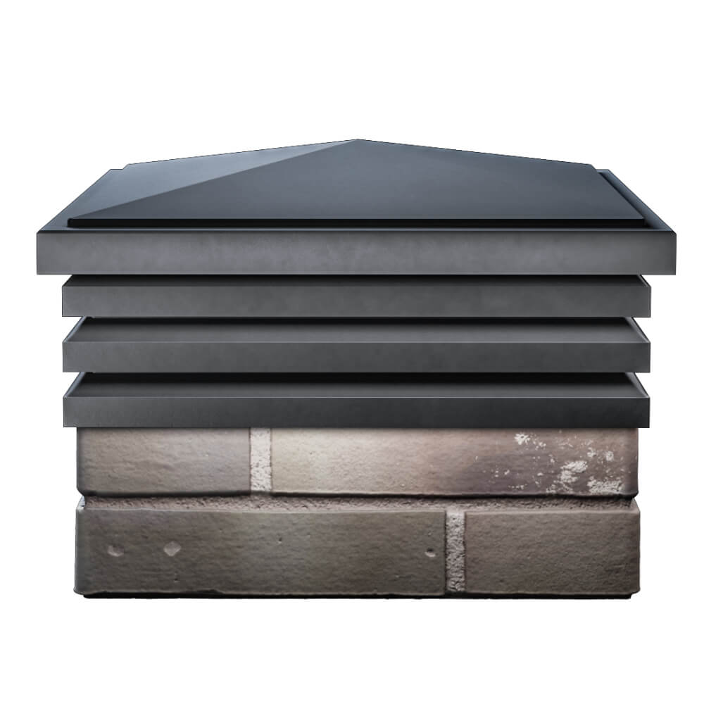 Колпак Zking Бона ХайТек Серый на столб 1.5х1.5 кирпича (385х385мм) Симферополь фото