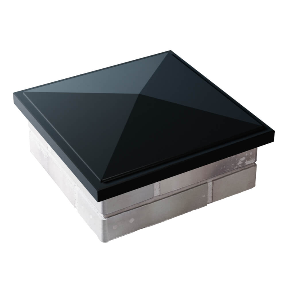 Колпак Zking БонаМоно Черный на столб 1.5х1.5 кирпича (385х385, 400х400мм) в Симферополе фото