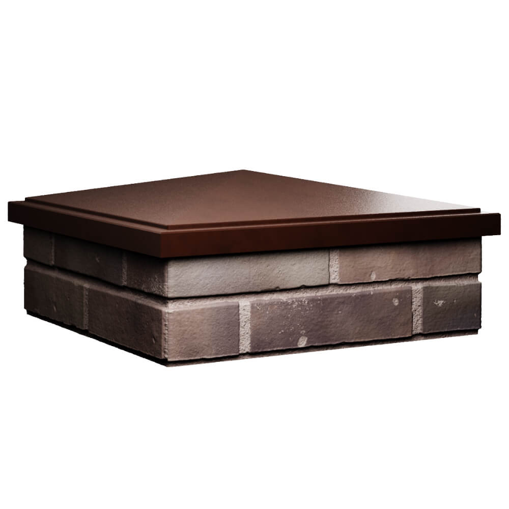 Колпак Zking БонаМоно Коричневый на столб 2х2 кирпича (515х515, 530х530мм) в Симферополе фото