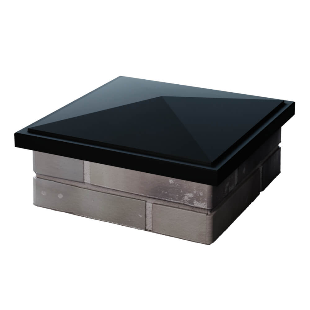 Колпак Zking БонаМоно Черный на столб 1.5х1.5 кирпича (385х385, 400х400мм) в Симферополе фото