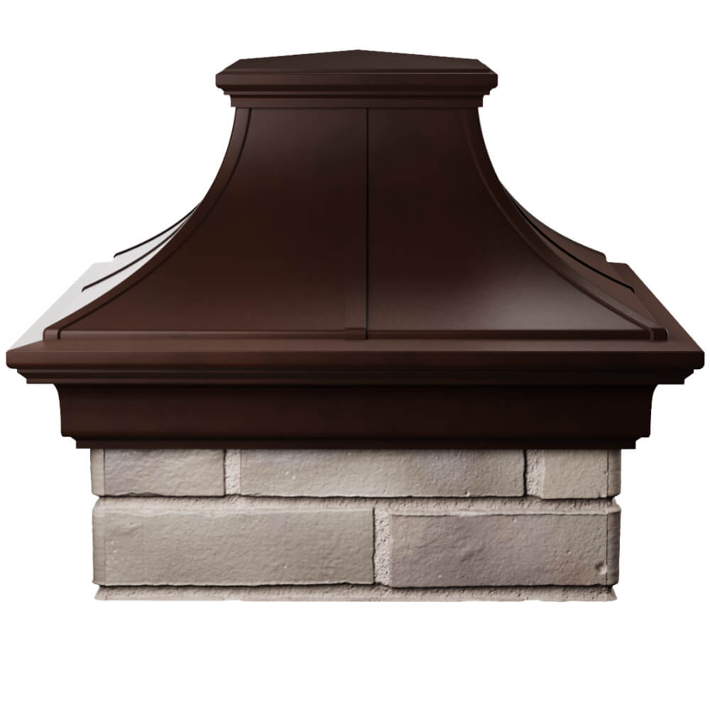 Колпак Zking Монблан Премиум Коричневый на столб 1.5х1.5 кирпича (385х385мм) Симферополь фото