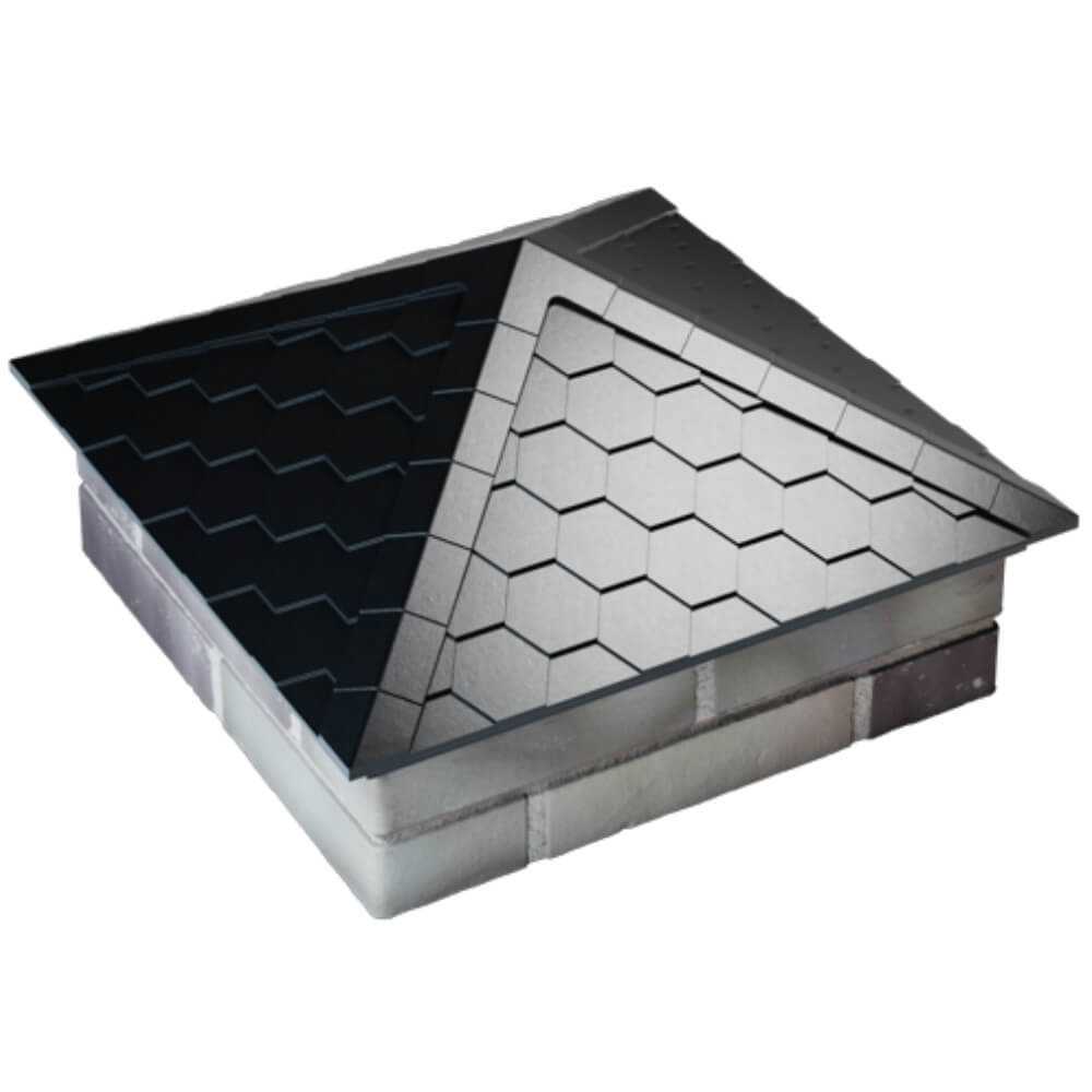 Колпак Zking Эверест Черный на столб 2х2 кирпича (535х535мм) Симферополь фото