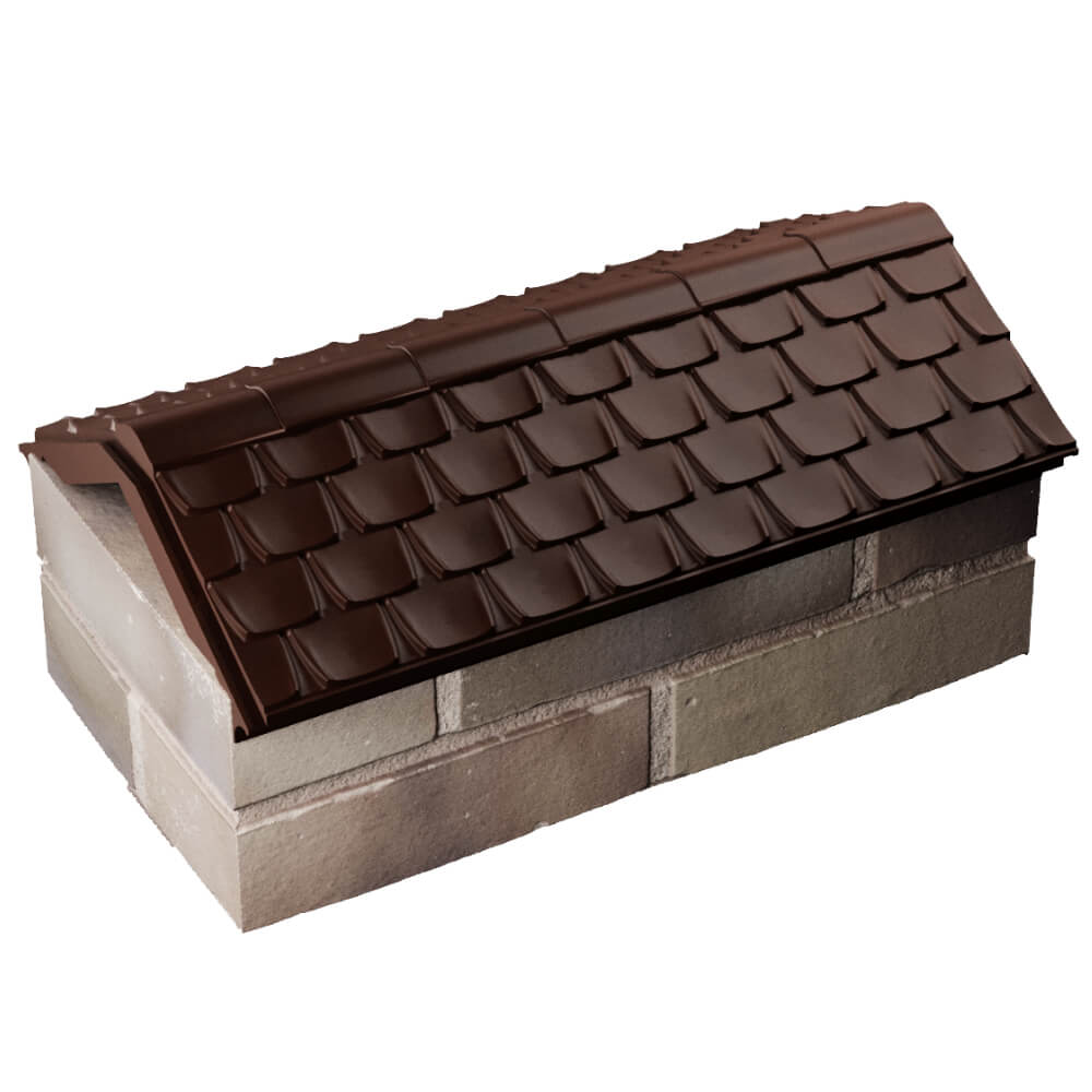 Парапет Zking Эльбрус Коричневый с посадкой на 1 кирпич (255мм) в Симферополе фото