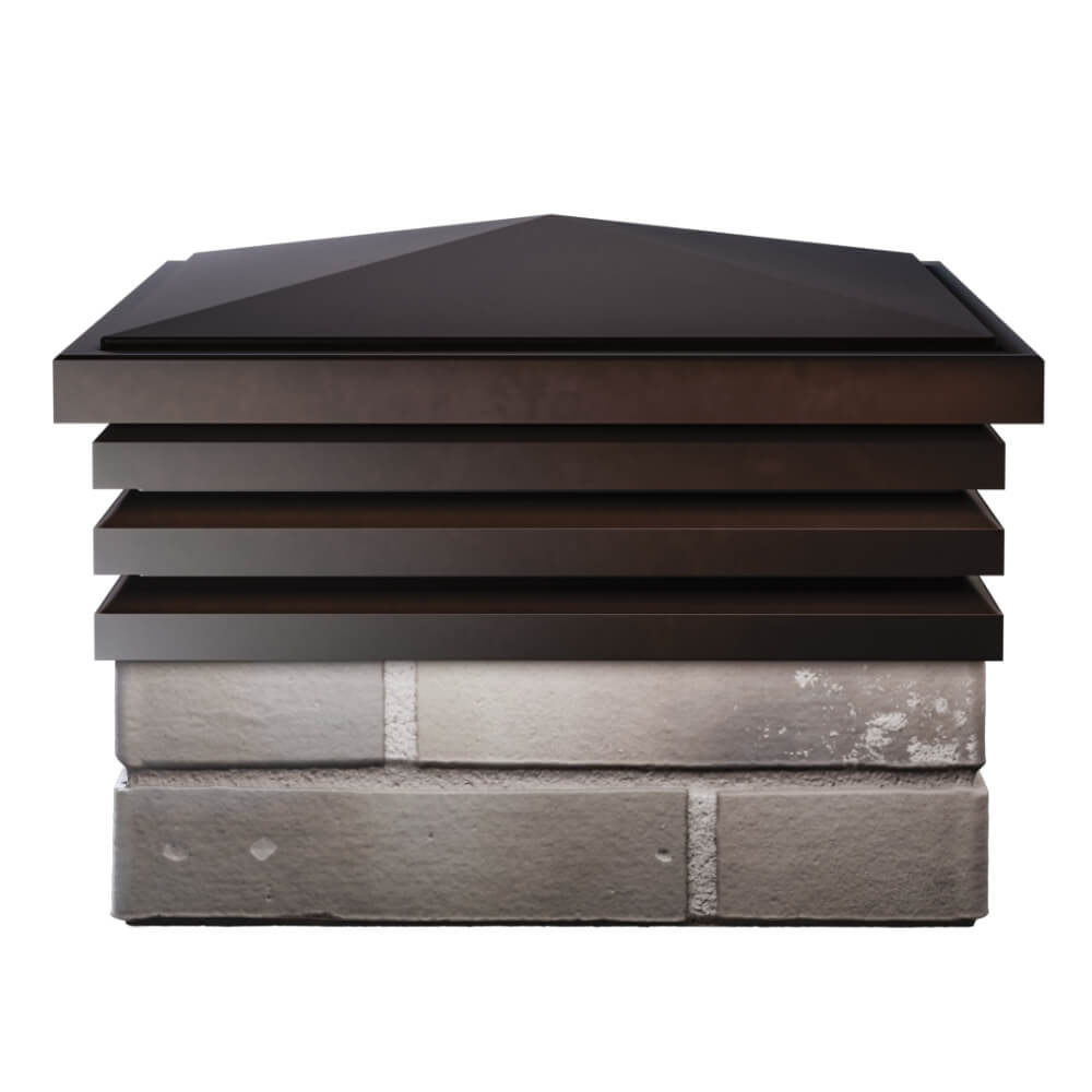 Колпак Zking Бона ХайТек Коричневый на столб 1.5х1.5 кирпича (385х385мм) Симферополь фото