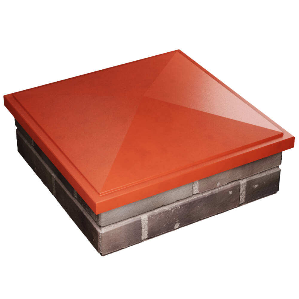 Колпак Zking БонаМоно Красный на столб 2х2 кирпича (515х515, 530х530мм) в Симферополе фото