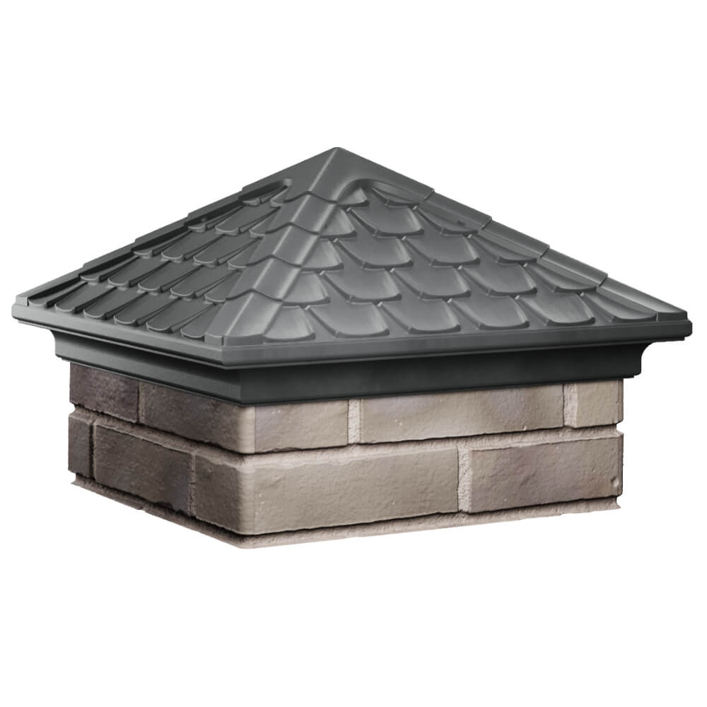 Колпак Zking Эльбрус Серый на столб 1.5х1.5 кирпича (385х385мм) в Симферополе фото