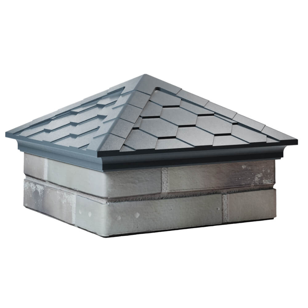 Колпак Zking Эверест Серый на столб 1.5х1.5 кирпича (390х390мм) в Симферополе фото