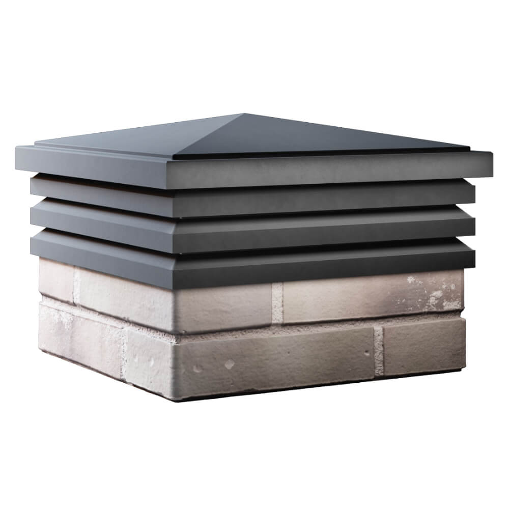 Колпак Zking Бона ХайТек Серый на столб 1.5х1.5 кирпича (385х385мм) в Симферополе фото